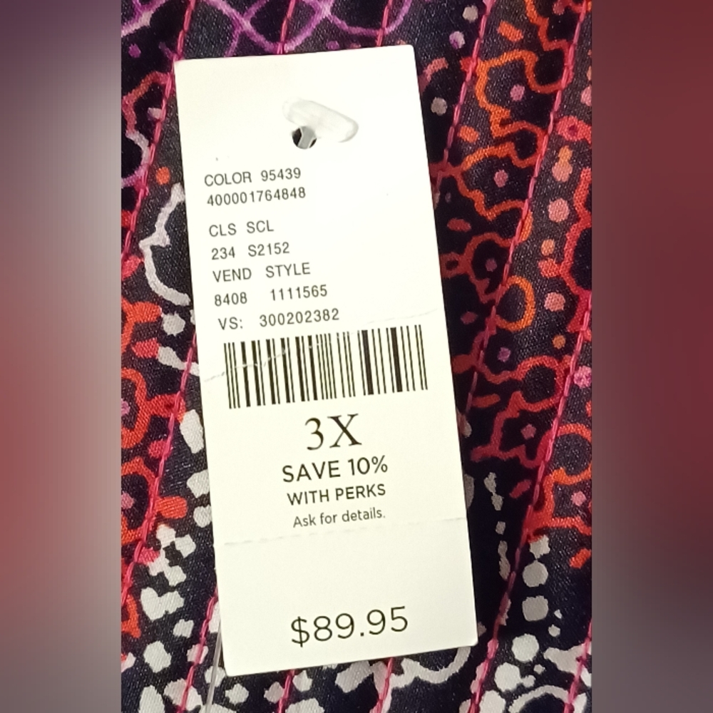 3X Bold Multicolor Patterned Jacket - Picture 3 of 4